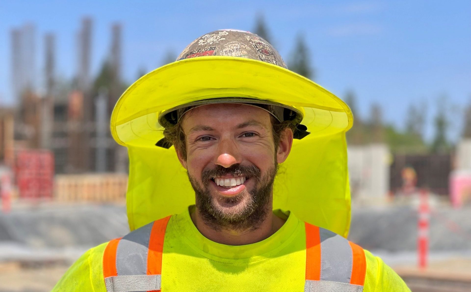 A picture of an ironworker named Brodie smiling