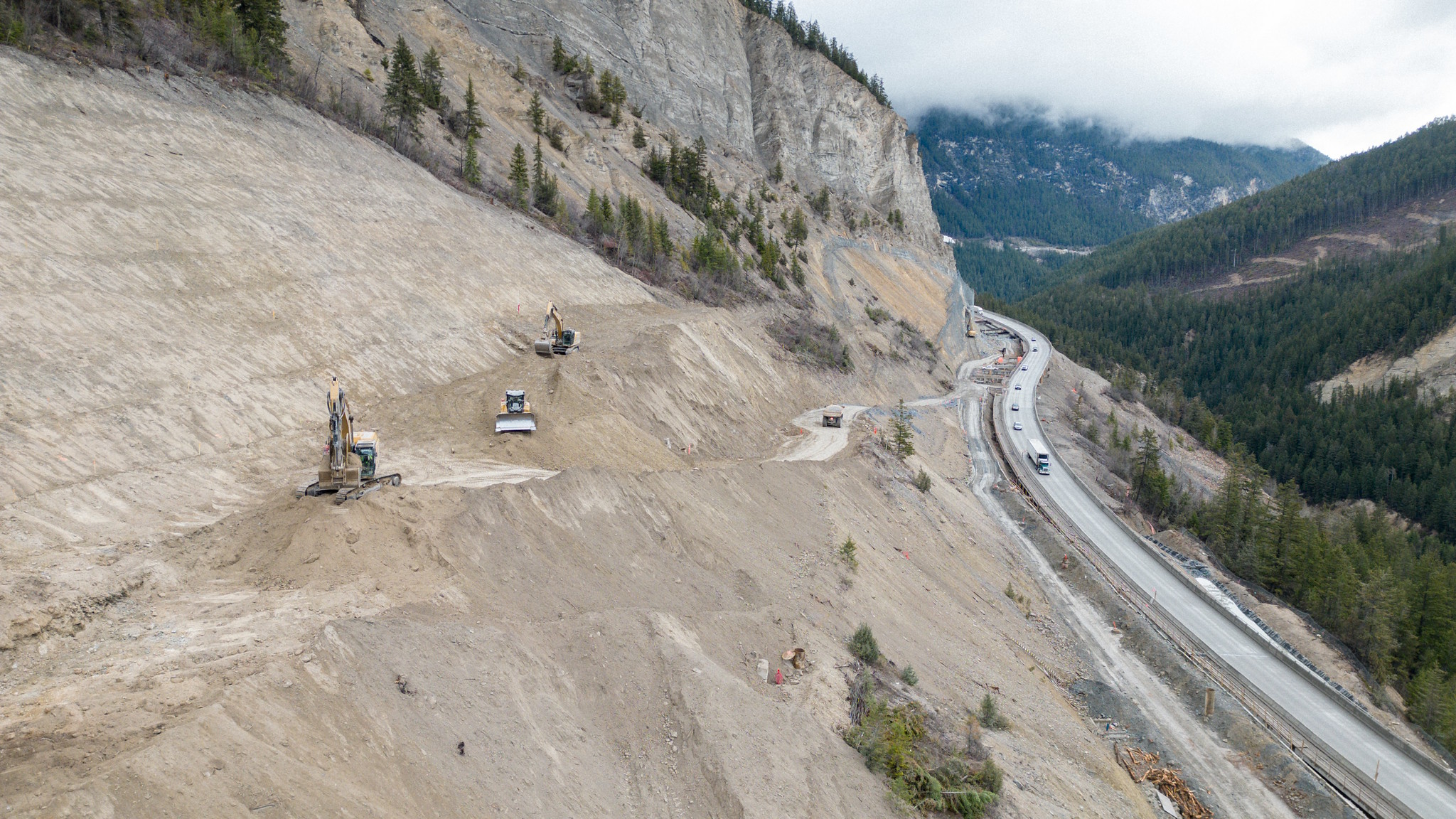 An image of the Kicking Horse Canyon Project.