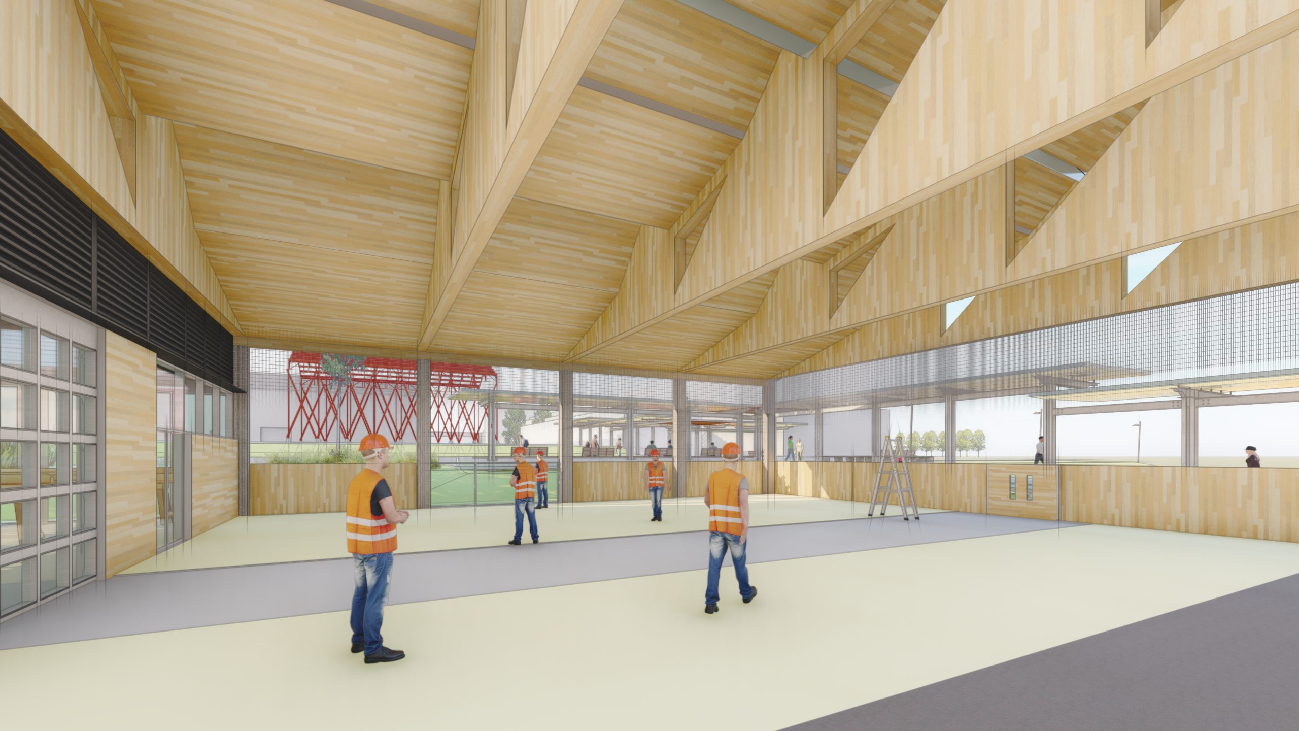 An image of the NE21 Carpentry Pavilion Interior